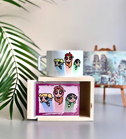 Powerpuff Girls Tasarımlı Kutulu Kupa