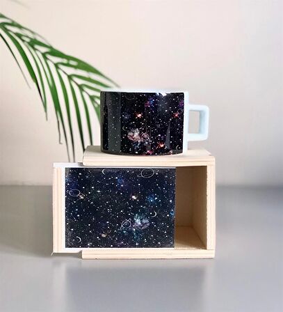 Gökyüzü Tasarımlı Kutulu Kupa