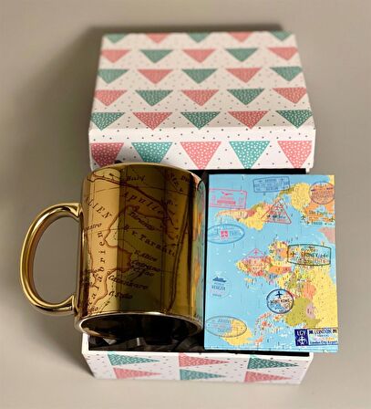 Travel Tasarımlı Gold Mini Hediye Seti