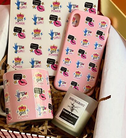  Iphone Telefon Kılıflı Women Can Tasarımlı Kadınlara Özel Hediye Seti