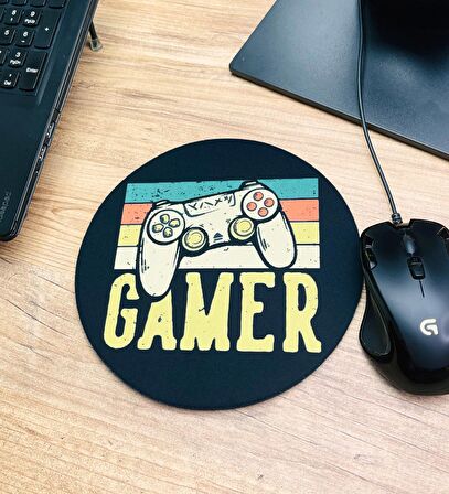 Gamer Tasarımlı Oval Mouse Pad	