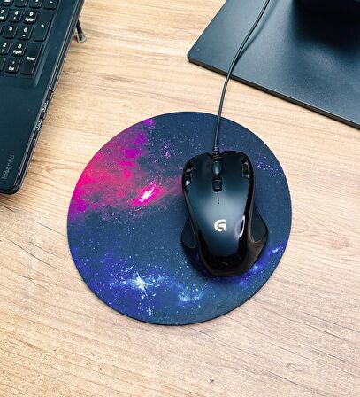 Space Tasarımlı Oval Mouse Pad	