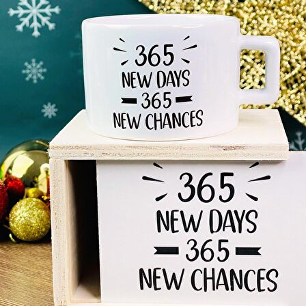 365 Yeni Gün 365 Yeni Şans Yılbaşı Tasarımlı Kutulu Kupa