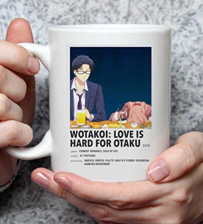 Wotakoi Love Is Hard For Otaku Anime Tasarımlı Kupa Bardak