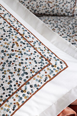 ÇİFT KİŞİLİK TRIKOLU BATTANIYELI SET STAMPINO TERRACOTTA - NEVRESIM