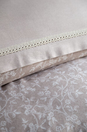 ÇİFT KİŞİLİK KREP NEVRESİM TAKIMI GALVIN BEIGE - NEVRESIM
