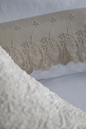 ÇİFT KİŞİLİK YATAK ÖRTÜSÜ NEVRESİM SET TOLEDO BEIGE - YATAK ORTUSU