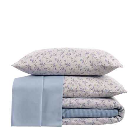 KB TEK KİŞİLİK NEVRESİM TAKIMI KARMEN INDIGO - NEVRESIM