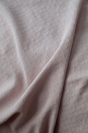 TEK KİŞİLİK PIKE SET PURE BLUSH - NEVRESIMLI PIKE TAKIMI
