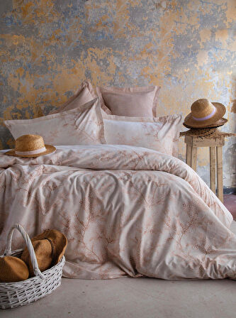 Tek Kişilik Mila Teracotta Nevresim Takımı --