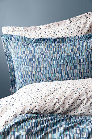 Tek Kişilik Leros İndigo Nevresim Takımı --