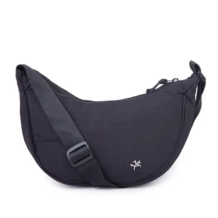 Nas Bag Ultra Hafif Kadın Spor Günlük Nas Bag Minimalist Günlük Ayarlanabilir Askılı Mini Hobo Çanta (en 25 cm ;boy 22 cm ) Siyah