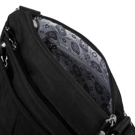 Nas Bag Ultra Hafif Kadın Çapraz ve Omuz Çantası 3 Gözlü Siyah