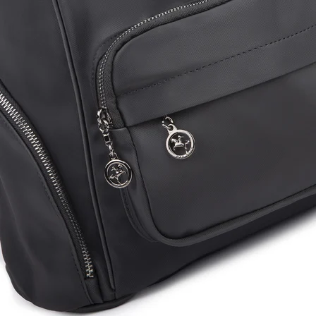 Nas Bag Kadın Çok Cepli Sırt Çantası (en :30cm x boy:34) Siyah Buzzy