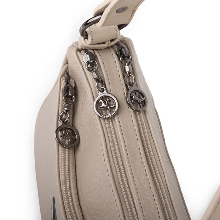 Nas Bag Kadın Çapraz ve Omuz Çanta  (27x19 cm) Kum Victoria 