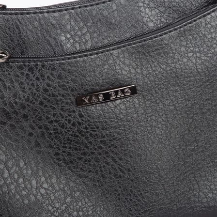 Nas Bag Kadın Çapraz ve Omuz Çanta  (27x19 cm) Siyah Victoria 