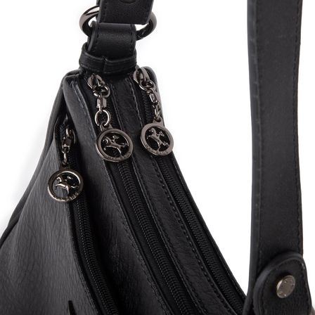 Nas Bag Kadın Çapraz ve Omuz Çanta  (27x19 cm) Siyah Victoria 