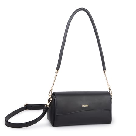 Nas Bag Kadın Sade Şık Omuz ve Çapraz Çanta (en 24 cm ;boy 12 cm ) Siyah