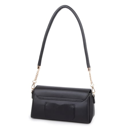 Nas Bag Kadın Sade Şık Omuz ve Çapraz Çanta (en 24 cm ;boy 12 cm ) Siyah
