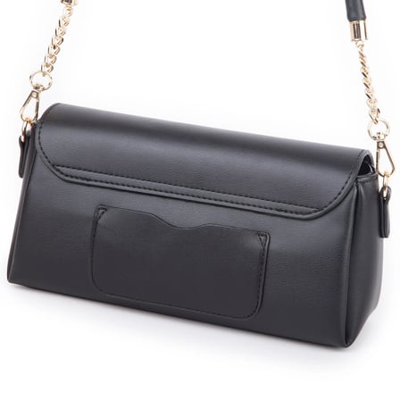Nas Bag Kadın Sade Şık Omuz ve Çapraz Çanta (en 24 cm ;boy 12 cm ) Siyah