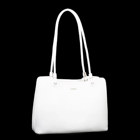 Nas Bag Kadın Sade Şık Zamansız Omuz Çantası ( 32x22 cm ) Beyaz