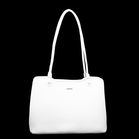 Nas Bag Kadın Sade Şık Zamansız Omuz Çantası ( 32x22 cm ) Beyaz