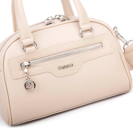 Nas Bag Kadın Şık El ve Postacı Çanta (en 22 cm , boy 16 cm ) Kum