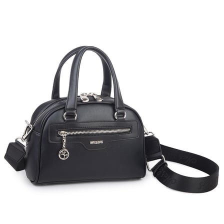 Nas Bag Kadın Şık El ve Postacı Çanta (en 22 cm , boy 16 cm ) Siyah