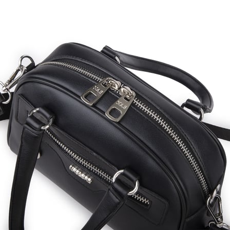 Nas Bag Kadın Şık El ve Postacı Çanta (en 22 cm , boy 16 cm ) Siyah