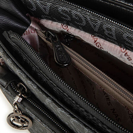 Nas Bag Çapraz Çanta Siyah Yazılı