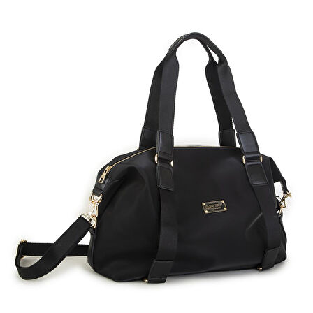 Nas Bag Extra Büyük Boy Omuz Çantası Siyah Buzzy (eni 44 cm , boyu 32 cm )