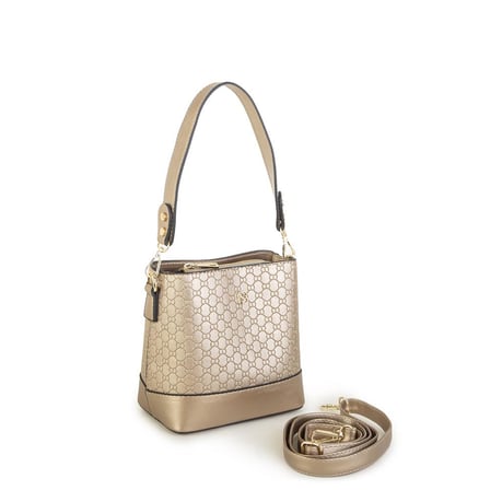 Nas Bag Kadın Mini Omuz ve Çapraz Çantası  Altın Prd(en;19 cm;boy;19 cm)