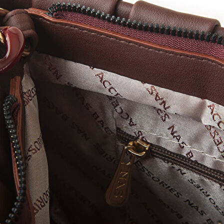 Nas Bag Kadın Omuz Çantası Bordo Dona