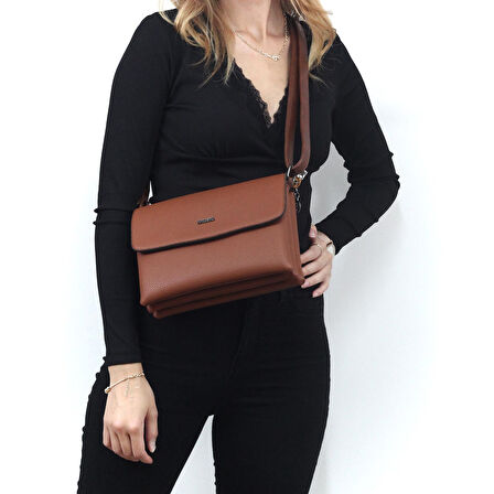 Nas Bag Kadın Çapraz Çanta Taba Natural