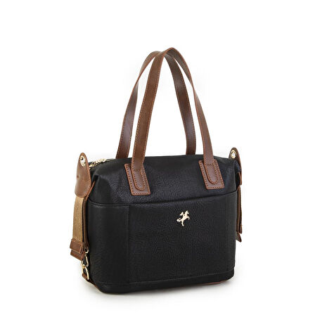 Nas Bag  Omuz Çantası Siyah Taba Raven