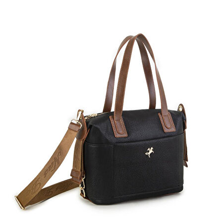 Nas Bag  Omuz Çantası Siyah Taba Raven