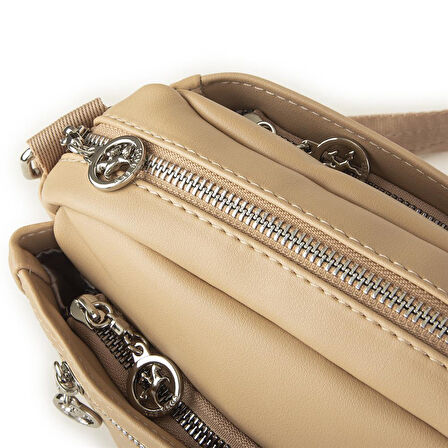 Nas Bag Kadın Çapraz Çanta Camel Dona