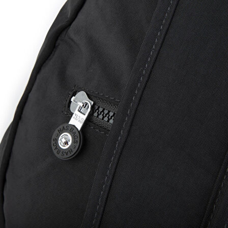 Nas Bag Unisex Su İtici Özellik Kazandırılmış Çok Gözlü Büyük Boy Sırt Çantası Siyah