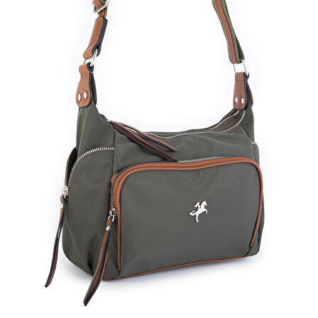 Nas Bag Kadın Çapraz Çanta Yeşil Taba Buzzy ( 26x21x15 cm)
