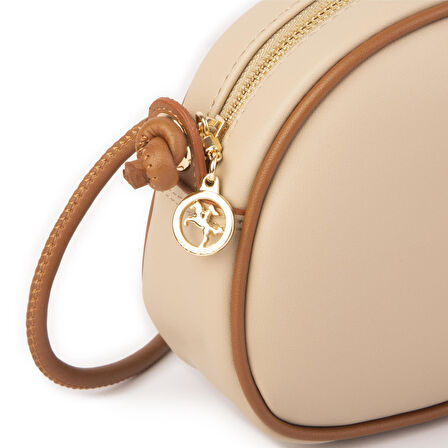 Nas Bag Kadın  Mini Çapraz Çanta Kum Taba Luna (21x16x8 cm)