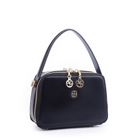 Nas Bag Kadın Mini El ve Çapraz Çanta Siyah  (en:20 boy :15)