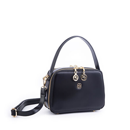 Nas Bag Kadın Mini El ve Çapraz Çanta Siyah  (en:20 boy :15)