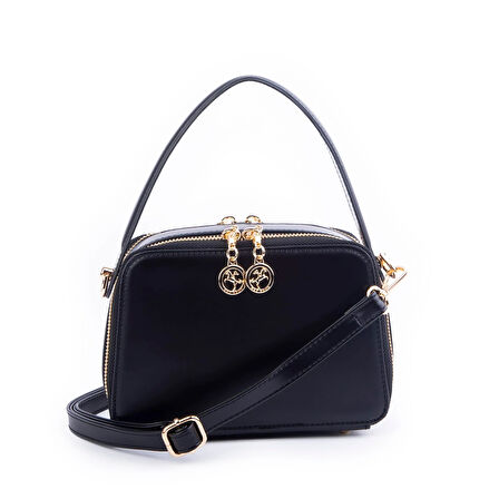 Nas Bag Kadın Mini El ve Çapraz Çanta Siyah  (en:20 boy :15)