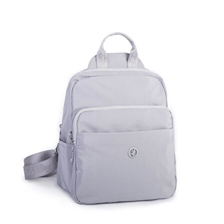 Nas Bag Kadın Çok Gözlü Su Geçirmez (water proof ) Ultra Hafif Sırt Çantası Gri 
