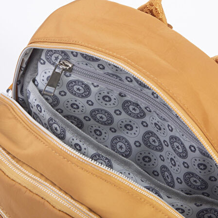 Nas Bag Kadın Çok Gözlü Hafif Su Geçirmez Unisex  (water proof) Çanta Hardal