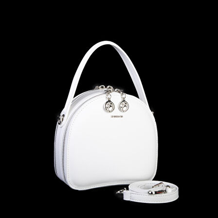 Nas Bag Mini Kadın El ve Çapraz Çanta Beyaz Zra (17x17 cm)