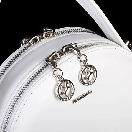 Nas Bag Mini Kadın El ve Çapraz Çanta Beyaz Zra (17x17 cm)