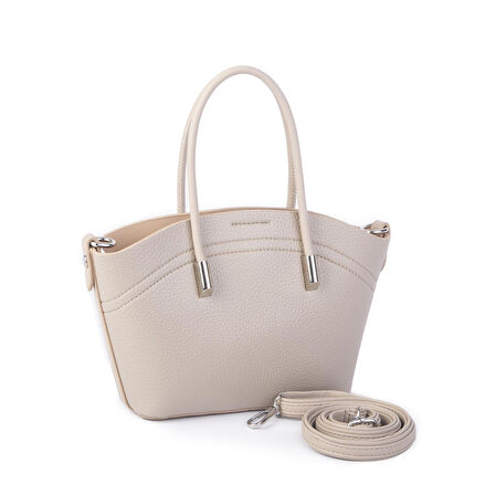 Nas Bag Kadın Mini Sepet Çanta El ve Çapraz Çanta Kum  Lopez ( 20x18cm)