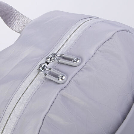Nas Bag Büyük Boy Unisex Hafif  ve Su Geçirmez Çok Gözlü Sırt Çantası Gri