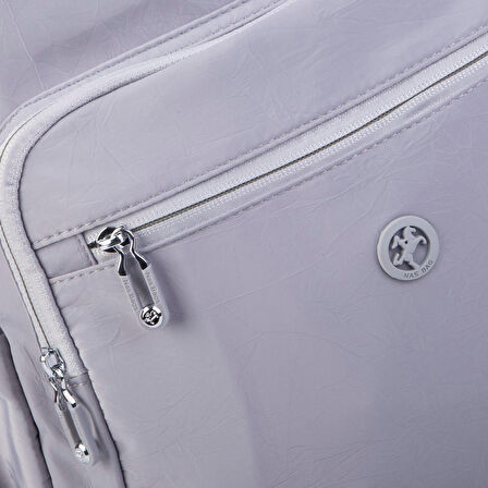 Nas Bag Büyük Boy Unisex Hafif  ve Su Geçirmez Çok Gözlü Sırt Çantası Gri
